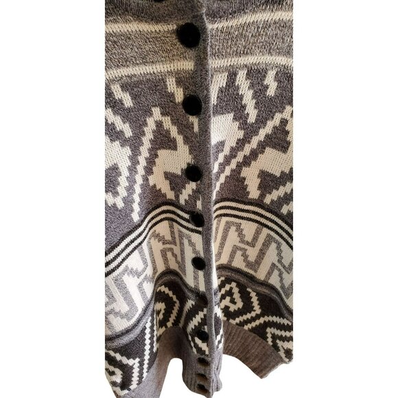 Vintage Bonnie Lee Geometric Patterned Button-Down Cardigan Sweater Size 48 - Picture 4 of 4